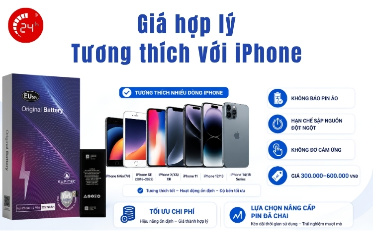 Pin EU có giá thành hợp lý
