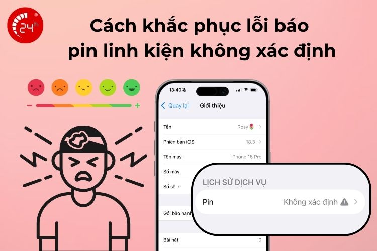 Cách khắc phục lỗi pin linh kiện không xác định
