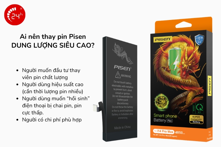 ai nên thay pin pisen dung lượng siêu cao