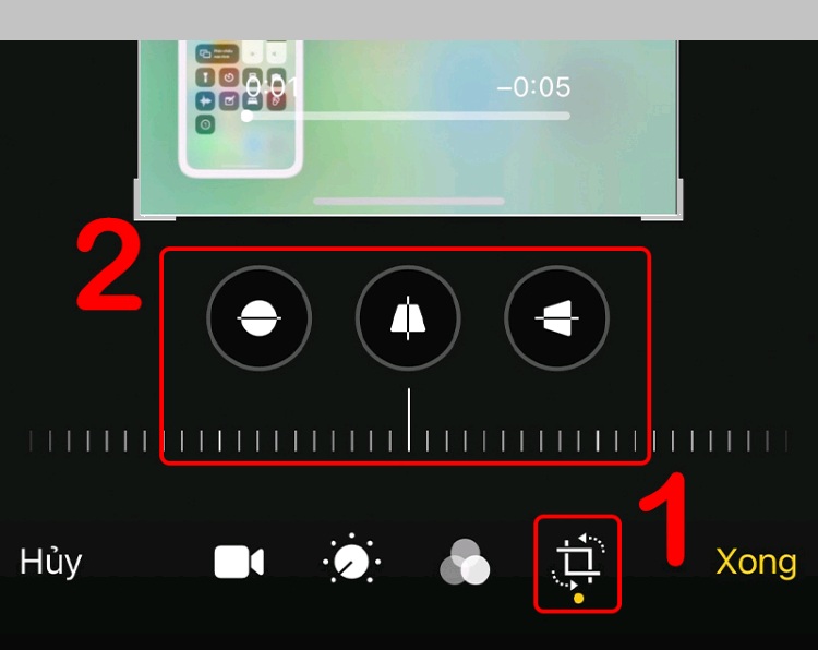 Bạn có thể thay đổi chiều video thông qua tính năng Xoay