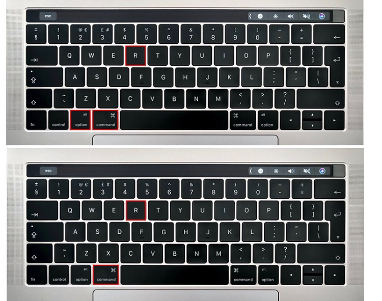 Bạn có thể dùng một trong hai tổ hợp phím để reset lại MacBook