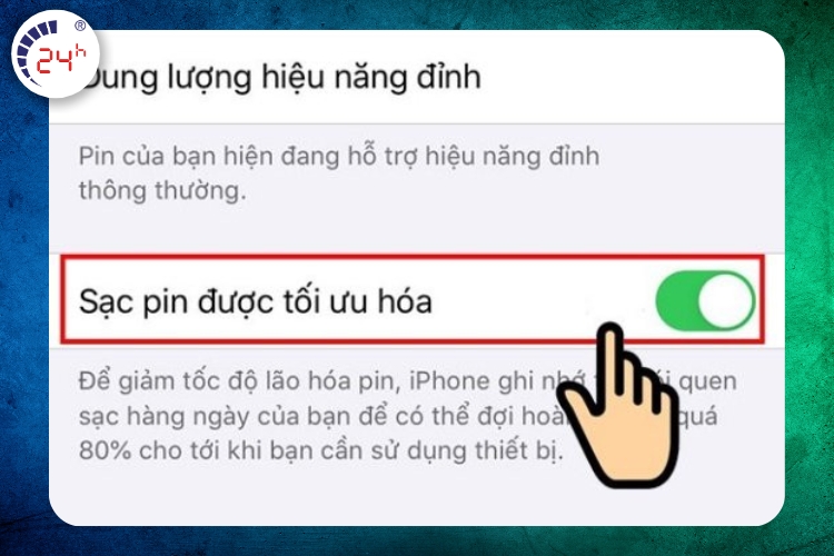 Sạc pin được tối ưu hóa là gì  