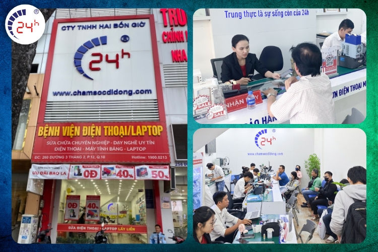 Dịch vụ sửa chữa tại Bệnh Viện Điện Thoại, Laptop 24h 