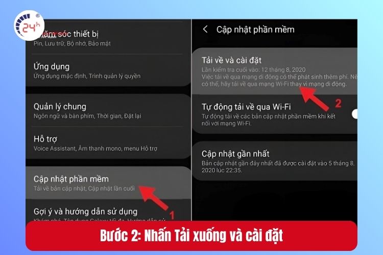 Bước 2: Nhấn Tải xuống và cài đặt