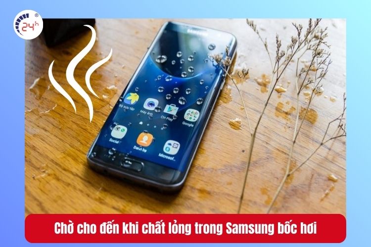 Chờ cho đến khi chất lỏng bốc hơi là cách khắc phục an toàn
