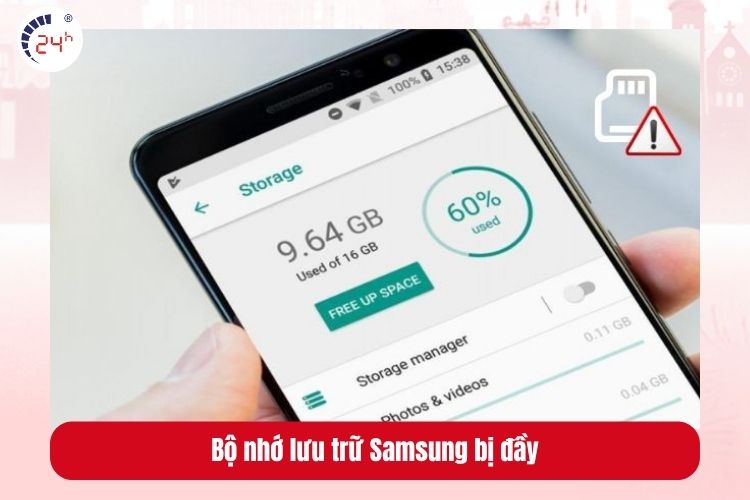 Bộ nhớ lưu trữ trên Samsung quá tải