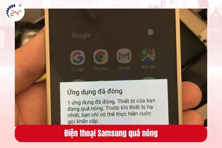 Điện thoại Samsung quá nóng gây tình trạng treo màn hình