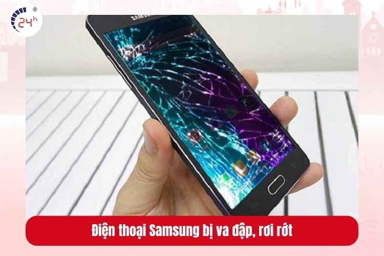 Điện thoại Samsung bị rơi vỡ gây tình trạng treo màn hình