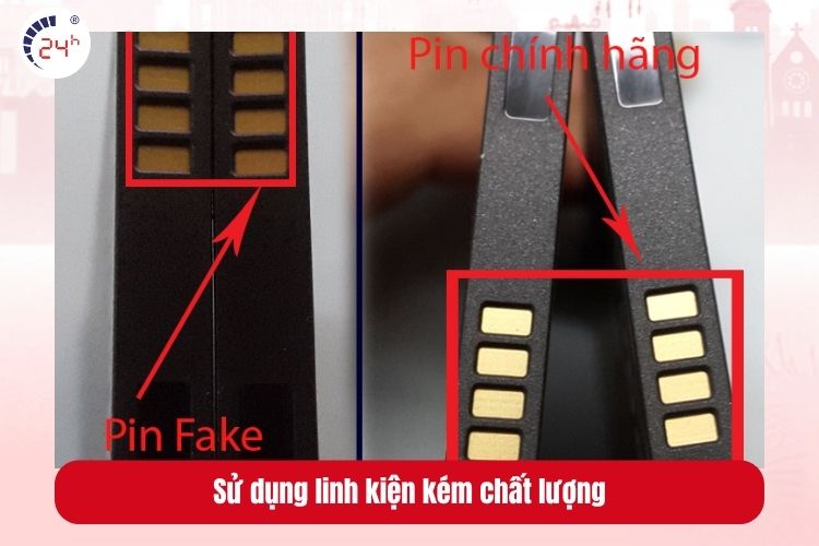 Sử dụng linh kiện kém chất lượng cũng là nguyên nhân gây treo màn hình Samsung