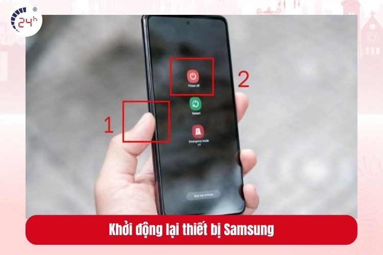 Khởi động lại thiết bị để khắc phục tình trạng treo màn hình