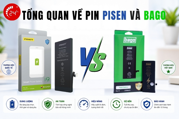 Tổng quan khi so sánh pin Pisen và Bago