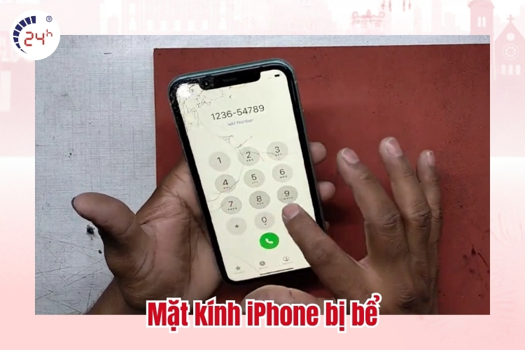 Mặt kính iPhone bị bể