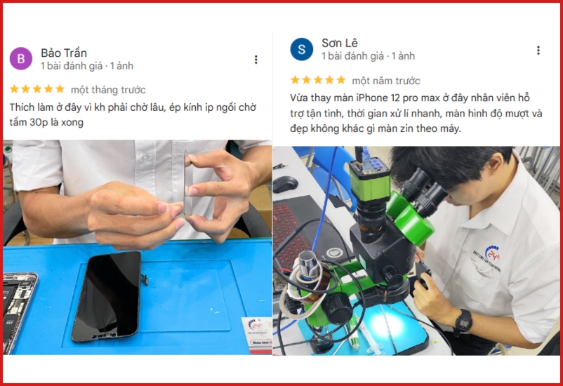 Nhận xét của khách hàng khi sửa chữa iPhone 12 Series tại chamsocdidong.com