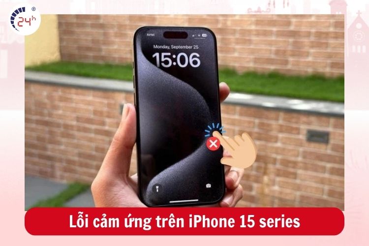 iPhone 15 series bị lỗi cảm ứng khi màn hình không phản hồi