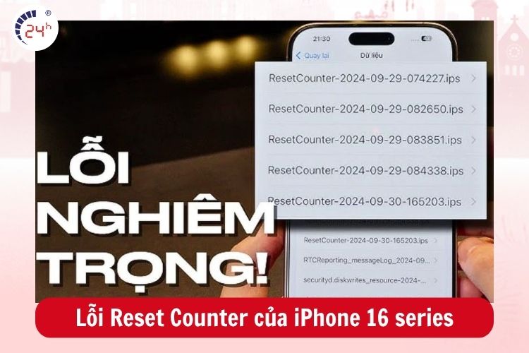 Lỗi Reset Counter của iPhone 16 series