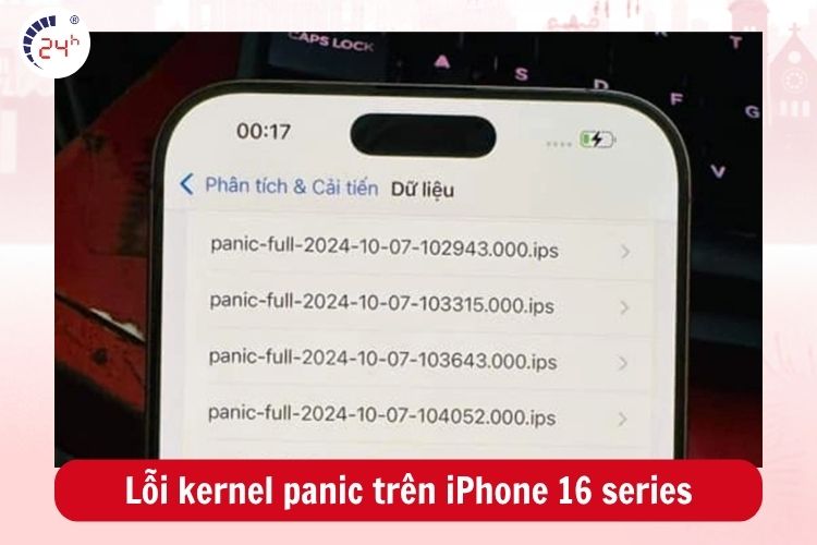 Lỗi kernel panic của iPhone 16 series làm màn hình đột ngột đứng yên hoàn toàn