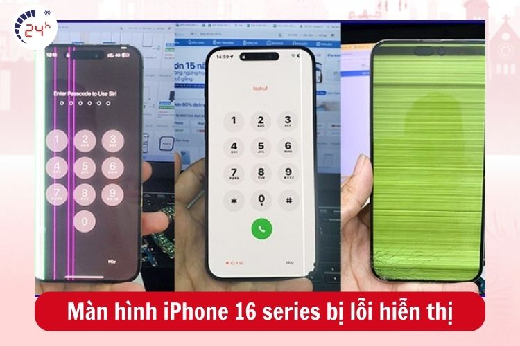 Màn hình iPhone 16 series gặp sự cố lỗi hiển thị
