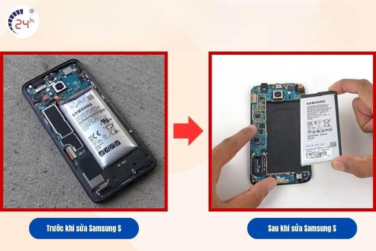 Trước và sau khi sửa chữa Samsung Galaxy S