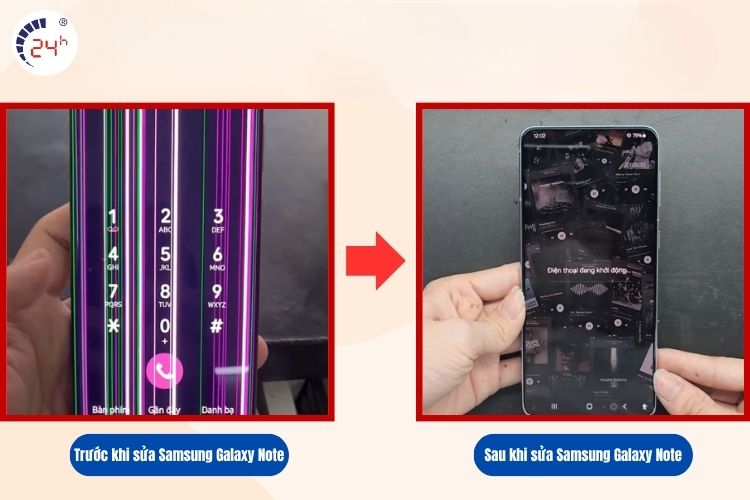 Trước và sau khi sửa chữa Samsung Galaxy Note