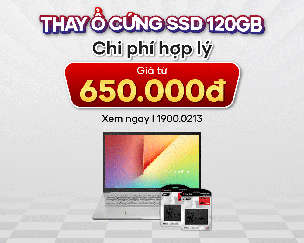 Thay ổ cứng laptop với giá từ 650.000 đồng
