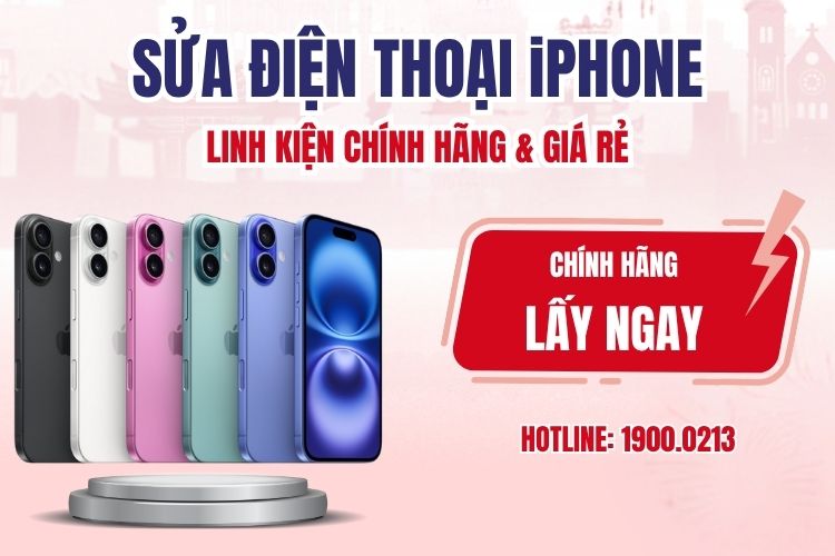 Sửa điện thoại iPhone chính hãng, uy tín, lấy ngay
