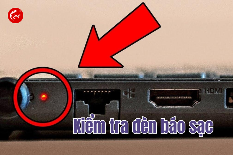 đèn báo sạc pin laptop