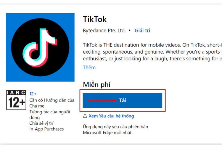 Tải TikTok bằng ứng dụng web