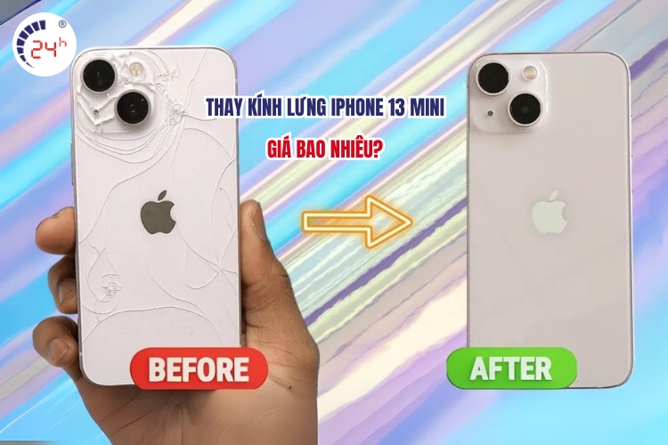 thay kính lưng iphone 13 mini 