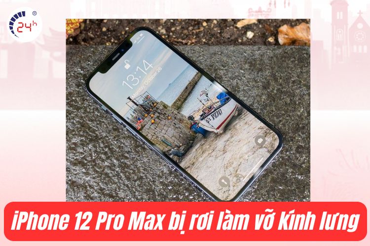 iphone 12 pro max bị rơi xuống nền cứng