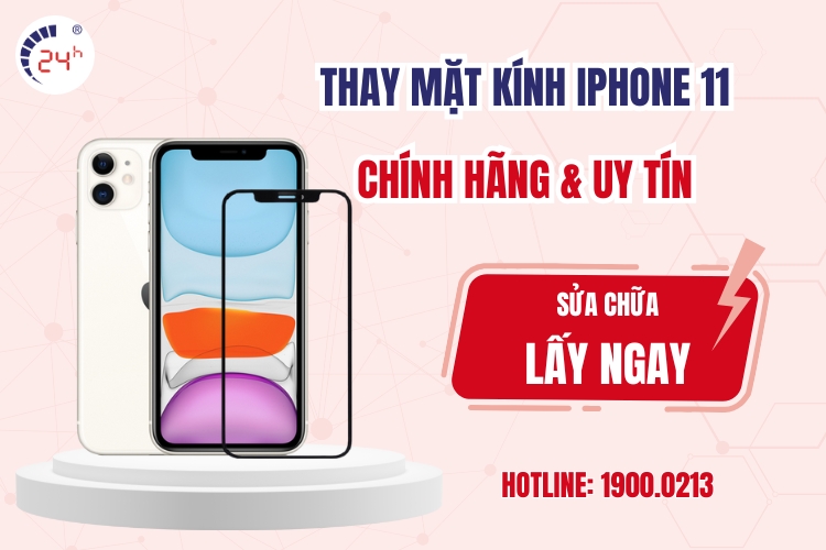 Thay mặt kính iPhone 11 
