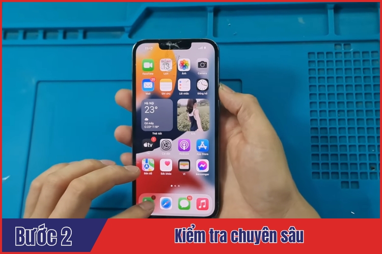 Kiểm tra chuyên sâu trình trạng iPhone 13 Pro và tư vấn, báo giá sửa chữa