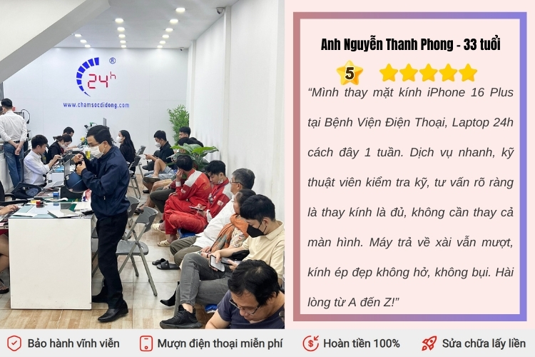 thay mặt kính iphone 16 plus