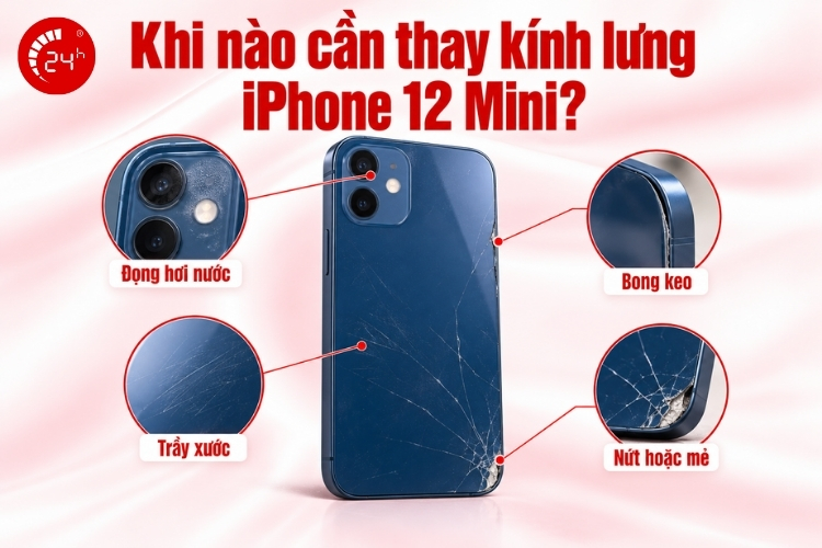 Khi nào cần thay kính lưng iPhone 12 Mini