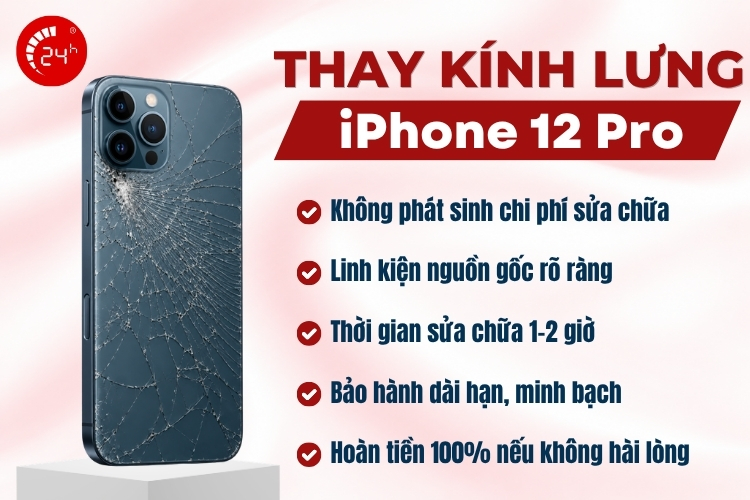 Dịch vụ thay kính lưng iPhone 12 Pro giá rẻ