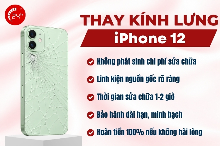 Thay kính lưng iPhone 12 giá rẻ