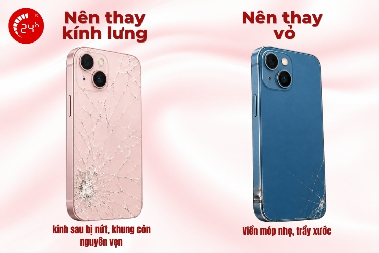 Nên thay vỏ hay thay kinh lưng iPhone 13