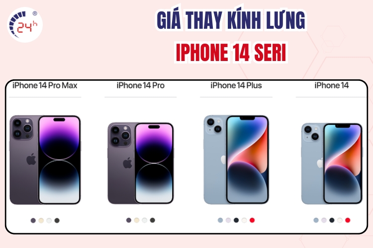 Giá thay kính lưng iPhone 14 Seri