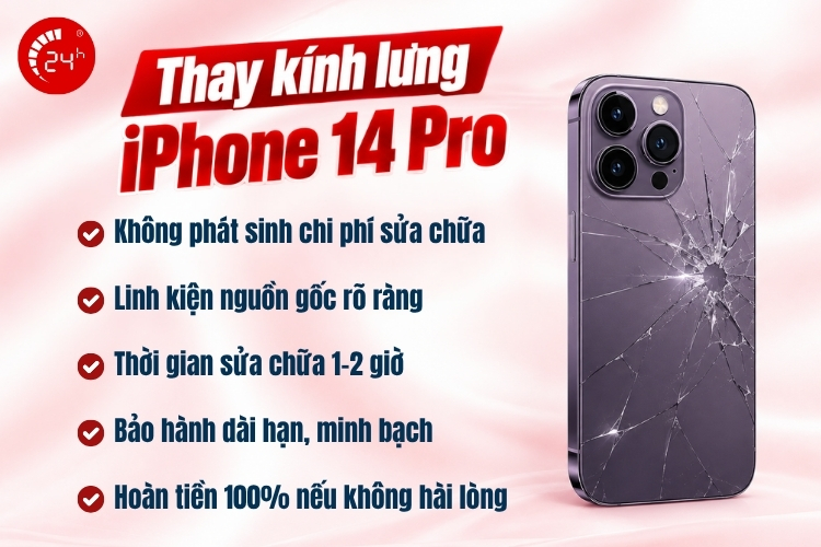 Thay kính lưng iPhone 14 Pro