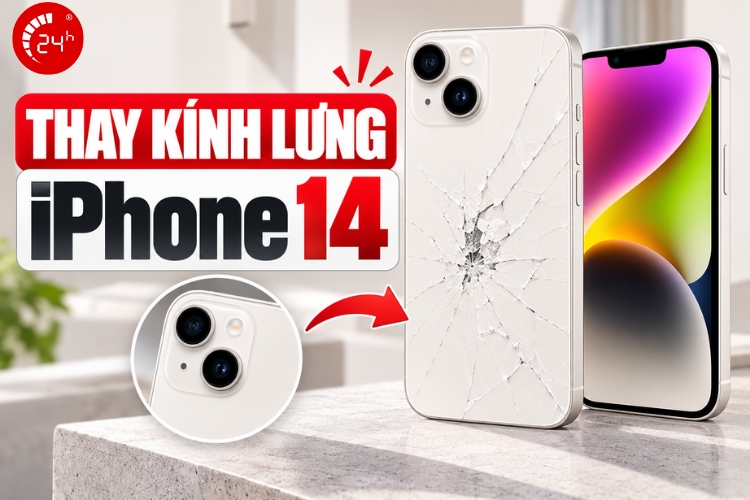 Dịch vụ thay kính lưng iPhone 14