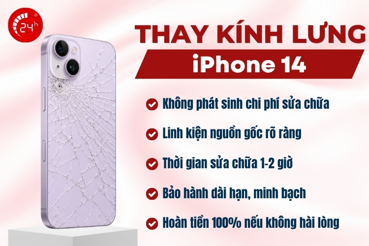 Thay kính lưng iPhone 14 giá rẻ