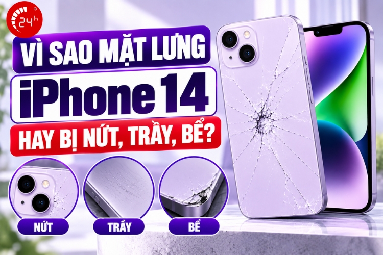 Vì sao mặt lưng iPhone 14 bị hư