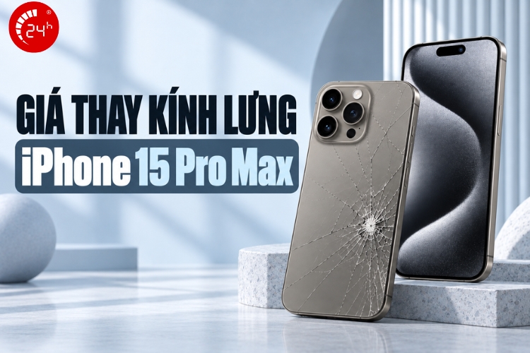 Giá thay kính lưng iPhone 15 Pro Max