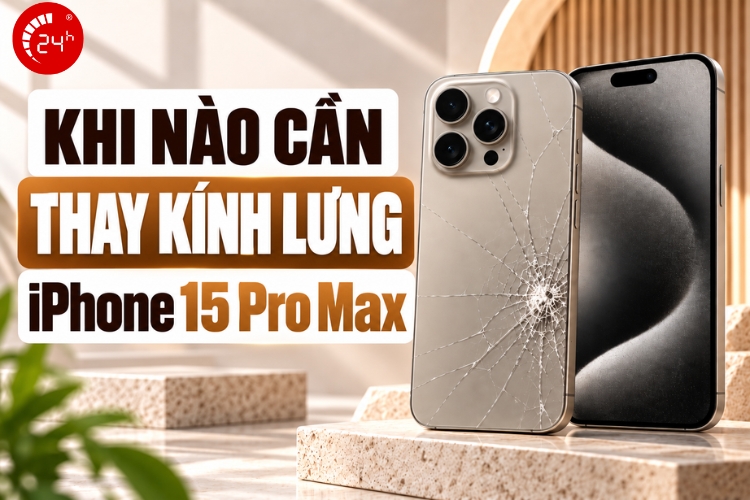 Khi nào cần thay kính lưng iPhone 15 Pro Max