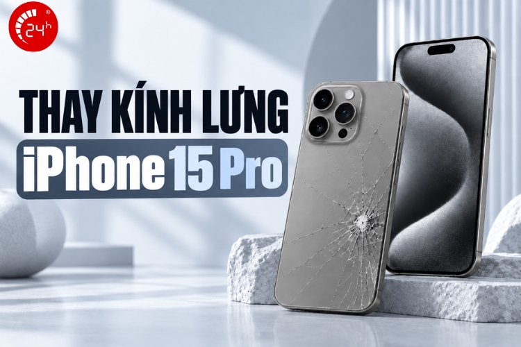 Dịch vụ thay kính lưng iPhone 15 Pro