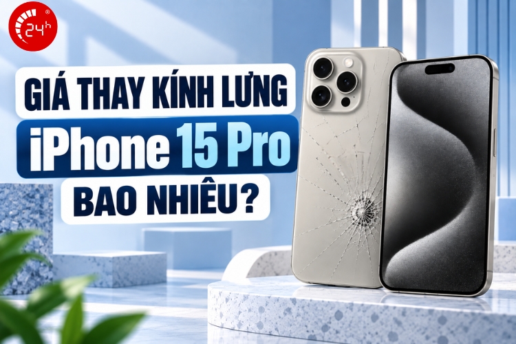 Giá thay kính lưng iPhone 15 Pro