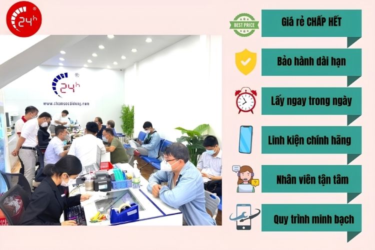 Cam kết thay kính lưng tại Bệnh Viện Điện Thoại, Laptop 24h