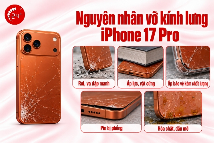 Thay kính lưng iPhone 17 Pro giá bao nhiêu