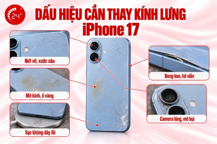 Nên thay kính lưng iPhone 17 khi nào
