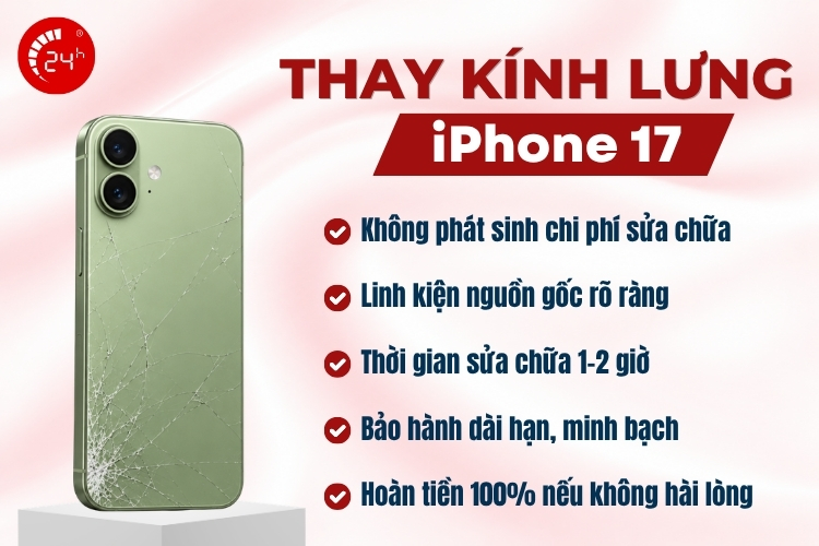 Thay kính lưng iPhone 17