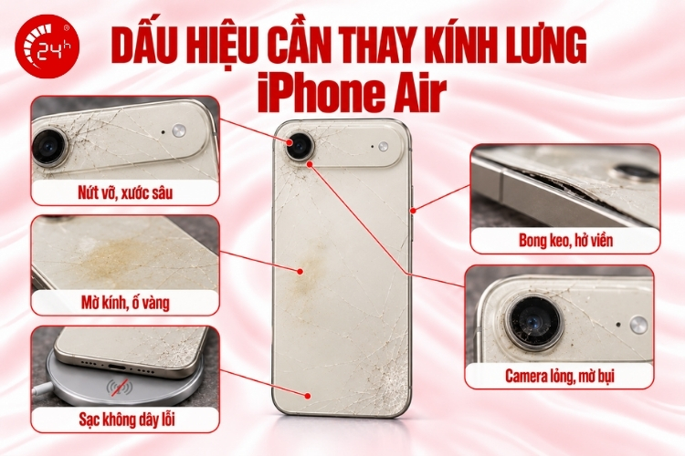 Khi nào cần thay kính lưng iPhone Air